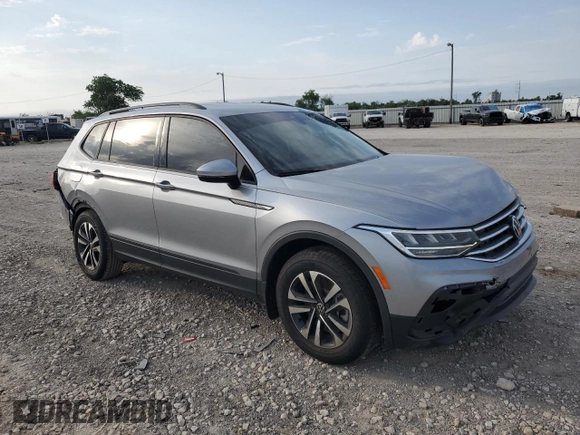 2024 Volkswagen Tiguan S with VIN 3VVRB7AX6RM207431, listed as a Copart auction lot 53294335 with 821 mi miles and Salvage title. Bid and sale history available at DreamBid. Image 4.