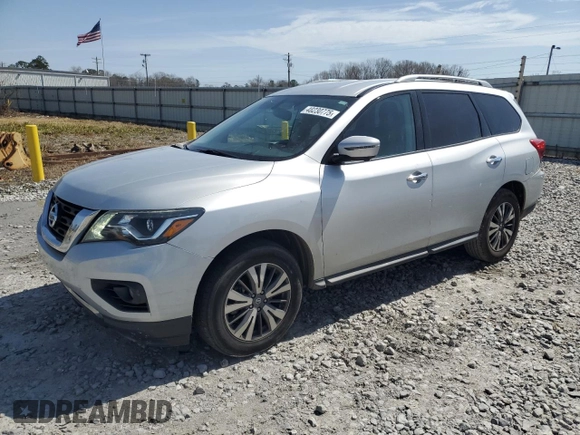 2017 Nissan Pathfinder SL with VIN 5N1DR2MM0HC696090, listed as a Copart auction lot 48230775 with 136,598 mi miles and Salvage Title. Bid and sale history available at carsss.com. Image 1.