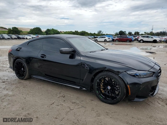 2023 BMW M4 Competition xDrive with VIN WBS43AZ01PCL20091, listed as a Copart auction lot 74235944 with NaN miles and Salvage Title. Bid and sale history available at carsss.com. Image 4.
