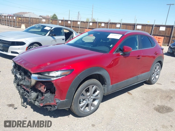 2025 Mazda CX-30 S Preferred with VIN 3MVDMBCM9SM775234, listed as a IAAI auction lot 41980200 with 3,679 mi miles and . Bid and sale history available at DreamBid. Image 2.