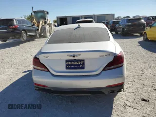 2019 Genesis G70 Advanced with VIN KMTG44LA1KU044908, listed as a Copart auction lot 76779574 with 51,678 mi miles and Salvage title. Bid and sale history available at DreamBid. Image 6.