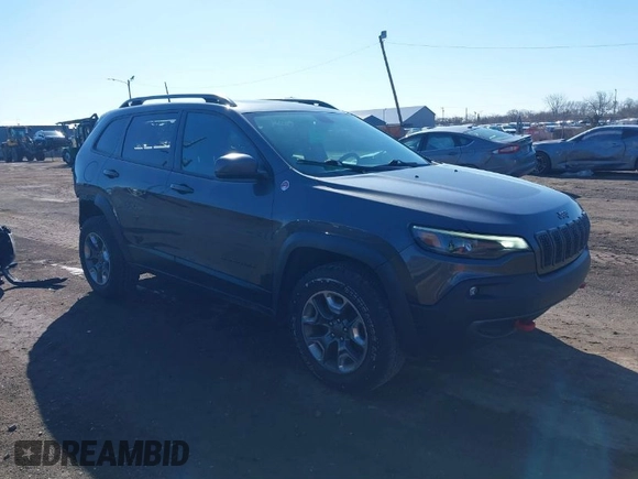2019 Jeep Cherokee Trailhawk with VIN 1C4PJMBX6KD410391, listed as a IAAI auction lot 41821355 with 79,473 mi miles and . Bid and sale history available at DreamBid. Image 1.