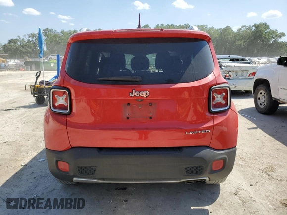 2016 Jeep Renegade Limited with VIN ZACCJADT9GPC84446, listed as a Copart auction lot 52885155 with 145,735 mi miles and Salvage Title. Bid and sale history available at DreamBid. Image 6.