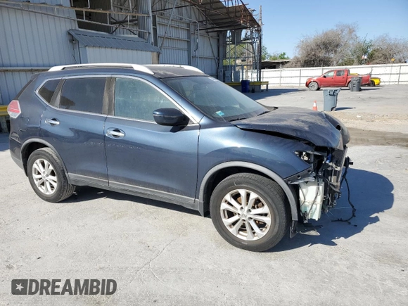 2016 Nissan Rogue SV with VIN KNMAT2MT0GP698512, listed as a Copart auction lot 49680445 with 90,849 mi miles and Salvage Title. Bid and sale history available at carsss.com. Image 4.