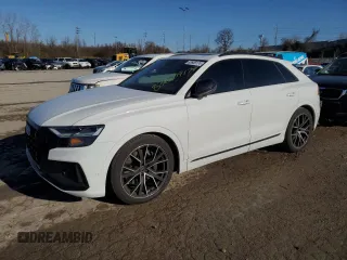 2020 Audi SQ8 z VIN WA1AWAF16LD026277, wystawiony jako Copart lot #83609174 z przebiegiem 92 228 mil mil oraz Czysty tytuł • Clean title. Historia ofert i sprzedaży dostępna na DreamBid. Obrazek 1.