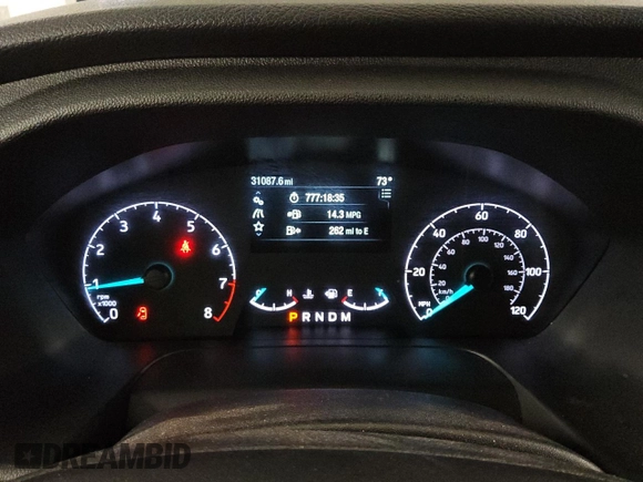 2023 Ford Transit Cargo with VIN 1FTBR2C88PKB34880, listed as a Copart auction lot 43930185 with 31,087 mi miles and Clean title. Bid and sale history available at DreamBid. Image 9.