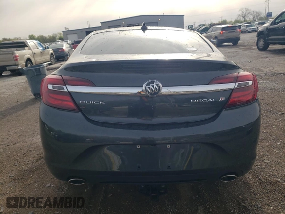 2017 Buick Regal Premium II with VIN 2G4GR5GX0H9130698, listed as a Copart auction lot 50827435 with 38,375 mi miles and Salvage Title. Bid and sale history available at carsss.com. Image 6.