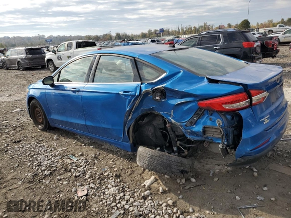 2019 Ford Fusion S with VIN 3FA6P0G73KR283740, listed as a Copart auction lot 76905904 with 53,083 mi miles and Salvage Title. Bid and sale history available at DreamBid. Image 2.