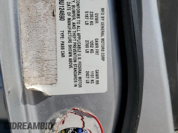 2003 Cadillac DeVille DHS z VIN 1G6KE54Y13U124690, wystawiony jako Copart lot #73757984 z przebiegiem 101 286 mil mil oraz Szkoda całkowita • Salvage title. Historia ofert i sprzedaży dostępna na DreamBid. Obrazek 12.