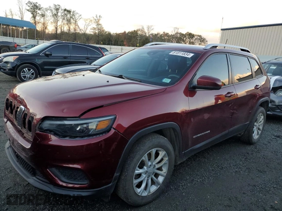 2021 Jeep Cherokee Latitude with VIN 1C4PJLCB2MD119824, listed as a Copart auction lot 81811834 with 65,315 mi miles and Salvage Title. Bid and sale history available at carsss.com. Image 1.