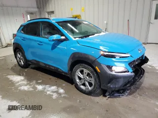 2022 Hyundai Kona SEL with VIN KM8K62ABXNU916683, listed as a Copart auction lot 44970635 with 35,543 mi miles and Salvage Title. Bid and sale history available at DreamBid. Image 4.