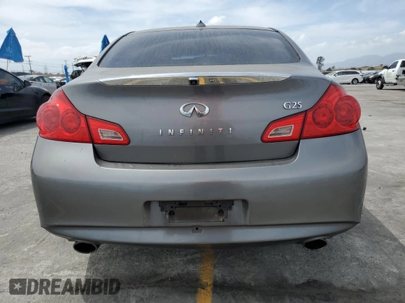 2012 Infiniti G25 Journey with VIN JN1DV6AP8CM812079, listed as a Copart auction lot 56431805 with 116,278 mi miles and Salvage title. Bid and sale history available at DreamBid. Image 6.