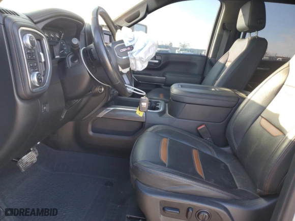 2021 GMC Sierra 2500HD AT4 with VIN 1GT49PEY1MF317254, listed as a Copart auction lot 83268294 with 34,668 mi miles and Salvage Title. Bid and sale history available at carsss.com. Image 7.