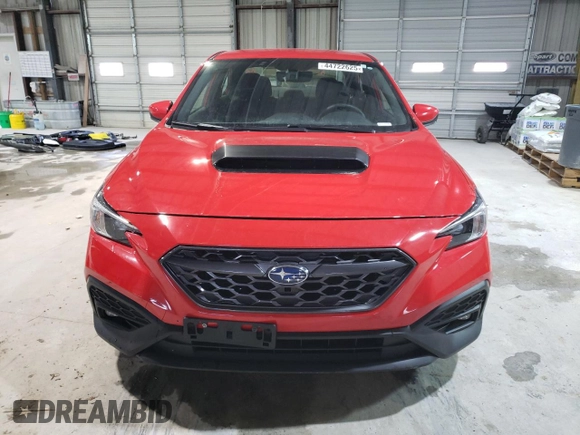 2022 Subaru WRX Premium with VIN JF1VBAF69N9003005, listed as a Copart auction lot 44722625 with 38,232 mi miles and Salvage title. Bid and sale history available at DreamBid. Image 5.
