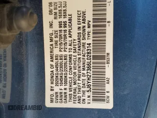 2006 Honda Element with VIN 5J6YH27366L028314, listed as a Copart auction lot 82013204 with 205,163 mi miles and Salvage Title. Bid and sale history available at DreamBid. Image 13.