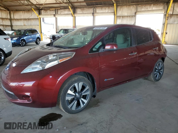 2016 Nissan LEAF S with VIN 1N4BZ0CP1GC311538, listed as a Copart auction lot 52048165 with 75,060 mi miles and Salvage Title. Bid and sale history available at carsss.com. Image 1.