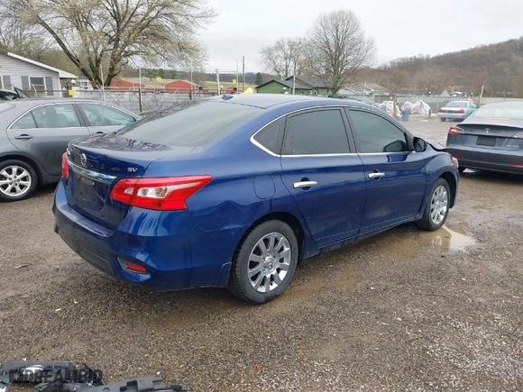 2017 Nissan Sentra SV with VIN 3N1AB7AP0HL710178, listed as a IAAI auction lot 41918741 with 80,722 mi miles. Bid and sale history available at carsss.com. Image 4.