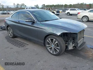 2015 BMW 2 Series 228i with VIN WBA1F5C59FV257447, listed as a IAAI auction lot 41706206 with 119,086 mi miles. Bid and sale history available at carsss.com. Image 1.