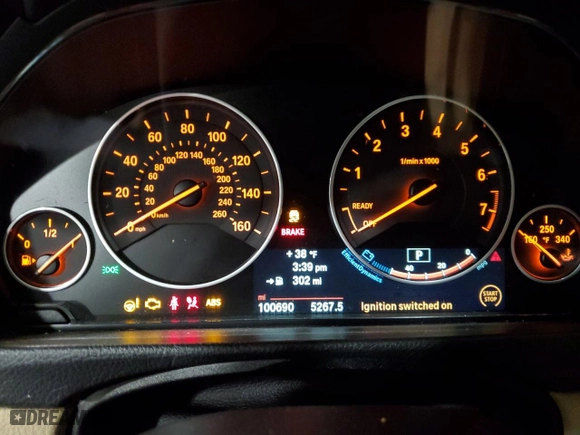 2014 BMW 3 Series 335i xDrive with VIN WBA3B9G55ENR91166, listed as a Copart auction lot 41929685 with 100,690 mi miles and Salvage Title. Bid and sale history available at carsss.com. Image 9.