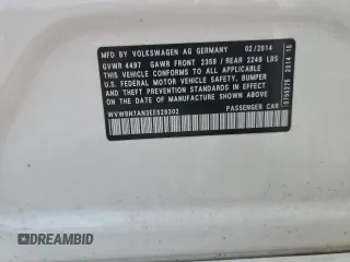 2014 Volkswagen CC Sport with VIN WVWBN7AN3EE528302, listed as a Copart auction lot 69636034 with 77,332 mi miles and Salvage Title. Bid and sale history available at DreamBid. Image 14.