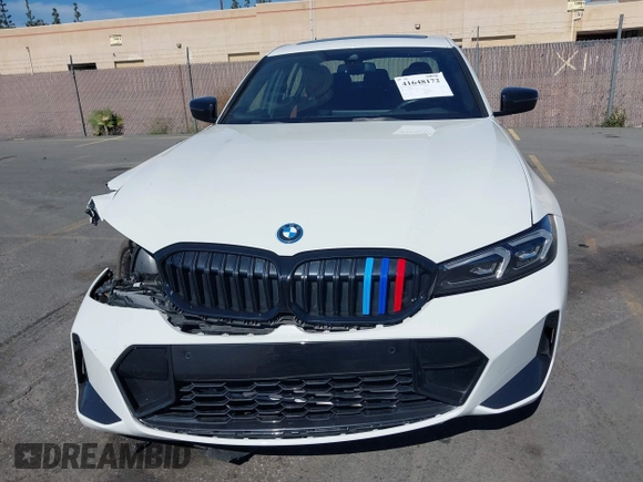 2023 BMW 3 Series 330e with VIN 3MW39FF02P8C89795, listed as a IAAI auction lot 41648172 with 27,179 mi miles. Bid and sale history available at carsss.com. Image 12.