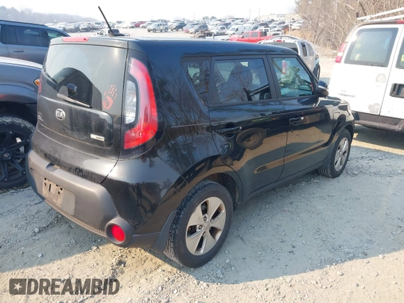 2014 Kia Soul + with VIN KNDJP3A53E7078654, listed as a IAAI auction lot 41672511 with 108,052 mi miles. Bid and sale history available at carsss.com. Image 4.