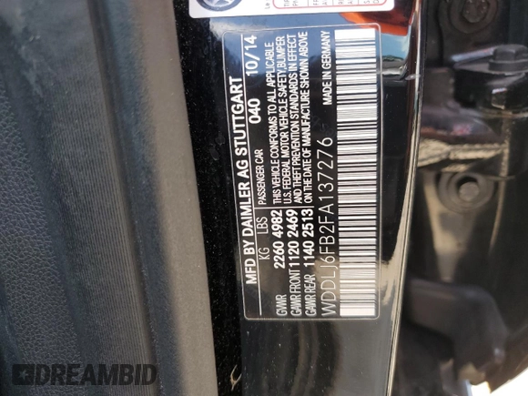 2015 Mercedes-Benz CLS-Class CLS 400 with VIN WDDLJ6FB2FA137276, listed as a Copart auction lot 54877544 with 113,434 mi miles and Salvage Title. Bid and sale history available at carsss.com. Image 12.