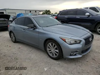 2017 Infiniti Q50 Signature Edition with VIN JN1EV7APXHM730064, listed as a Copart auction lot 58155405 with 93,425 mi miles and Salvage title. Bid and sale history available at DreamBid. Image 4.
