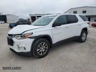 2018 Chevrolet Traverse LS with VIN 1GNERFKW4JJ107636, listed as a Copart auction lot 45601985 with 84,302 mi miles and Non Repairable. Bid and sale history available at carsss.com. Image 1.