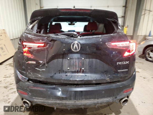 2024 Acura RDX w/A-Spec Package with VIN 5J8TC2H65RL801769, listed as a Copart auction lot 83235084 with 22,753 mi miles and Salvage title. Bid and sale history available at DreamBid. Image 6.