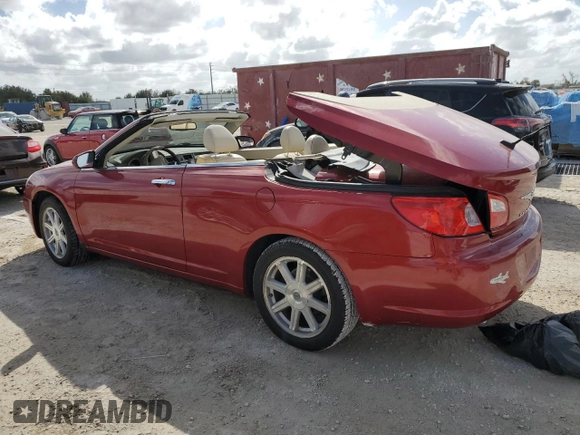 2008 Chrysler Sebring Limited with VIN 1C3LC65M58N179433, listed as a Copart auction lot 77661614 with 0 mi miles and Non Repairable. Bid and sale history available at carsss.com. Image 2.