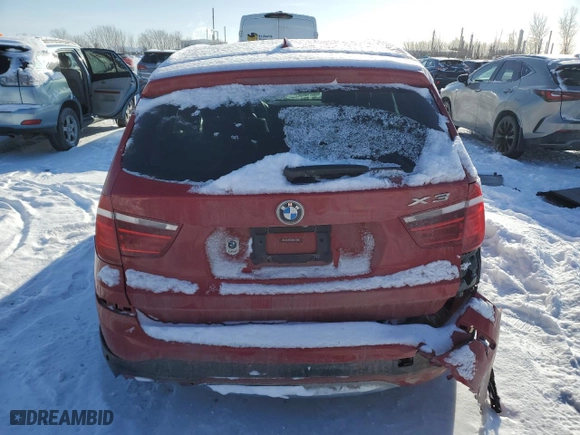 2015 BMW X3 xDrive28i with VIN 5UXWX9C58F0D50620, listed as a Copart auction lot 42392665 with 54,948 mi miles and Salvage Title. Bid and sale history available at carsss.com. Image 6.