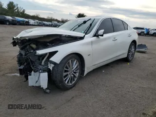 2018 Infiniti Q50 3.0t SPORT with VIN JN1EV7AR9JM436033, listed as a Copart auction lot 48145445 with 0 mi miles and Salvage Title. Bid and sale history available at carsss.com. Image 1.