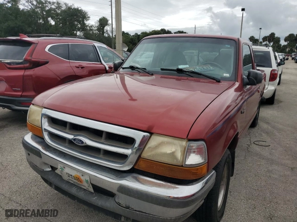 1998 Ford Ranger XL with VIN 1FTYR14X0WTA67243, listed as a Copart auction lot 74290984 with 0 mi miles and Salvage Title. Bid and sale history available at carsss.com. Image 1.