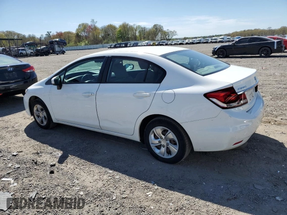 2014 Honda Civic Sedan LX with VIN 2HGFB2F57EH509316, listed as a Copart auction lot 55351175 with 180,061 mi miles and Clean Title. Bid and sale history available at carsss.com. Image 2.