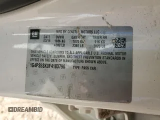 2015 Buick Verano Group z VIN 1G4PS5SK0F4183790, wystawiony jako Copart lot #47796315 z przebiegiem 108 390 mil mil oraz Szkoda całkowita • Salvage title. Historia ofert i sprzedaży dostępna na DreamBid. Obrazek 12.