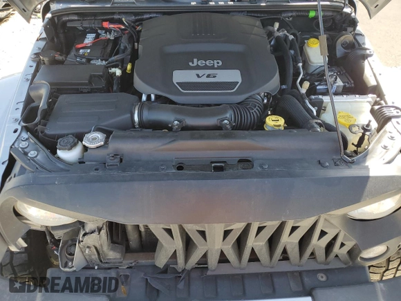 2016 Jeep Wrangler Unlimited 75th Anniversary with VIN 1C4BJWEG3GL265518, listed as a Copart auction lot 48952605 with 77,783 mi miles and Salvage title. Bid and sale history available at DreamBid. Image 12.