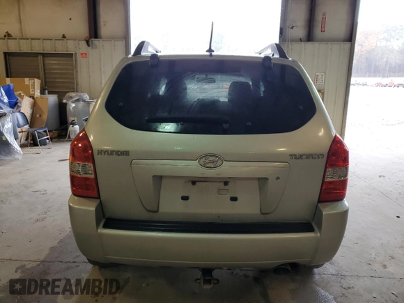 2008 Hyundai Tucson GLS with VIN KM8JM12B78U876237, listed as a Copart auction lot 44781155 with 205,976 mi miles and Salvage Title. Bid and sale history available at carsss.com. Image 6.