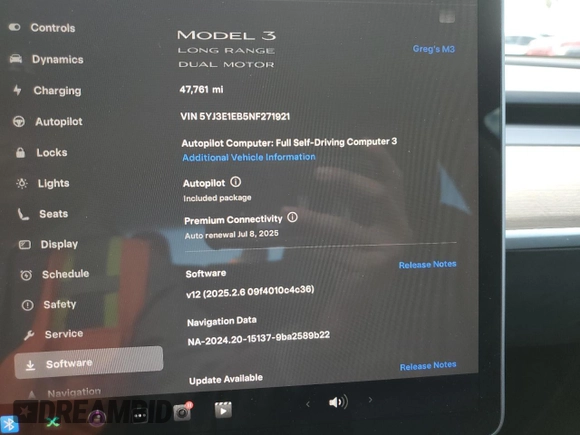 2022 Tesla Model 3 Long Range with VIN 5YJ3E1EB5NF271921, listed as a Copart auction lot 51012635 with 47,761 mi miles and Salvage Title. Bid and sale history available at carsss.com. Image 9.