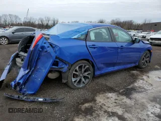 2019 Honda Civic Sedan Sport with VIN 2HGFC2F82KH536524, listed as a Copart auction lot 45204115 with 74,808 mi miles and Salvage Title. Bid and sale history available at carsss.com. Image 3.