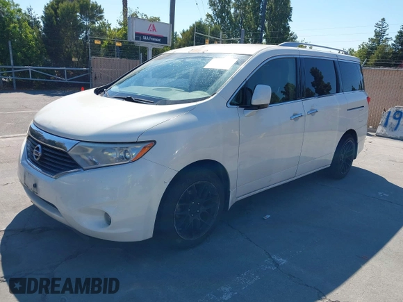 2014 Nissan Quest S with VIN JN8AE2KP7E9107596, listed as a IAAI auction lot 42745979 with 180,780 mi miles and . Bid and sale history available at DreamBid. Image 2.