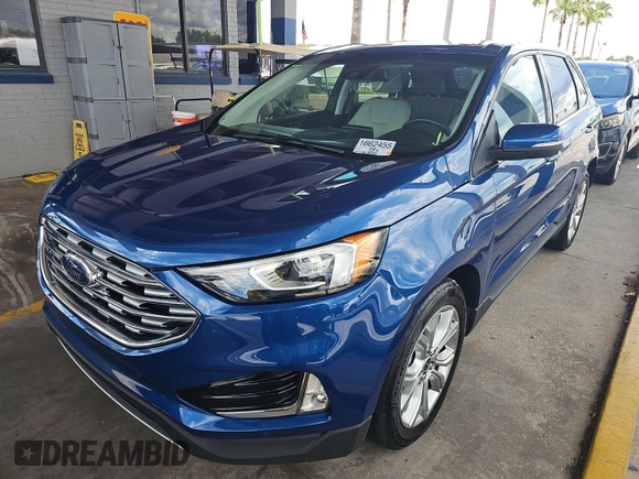 2021 Ford Edge Titanium with VIN 2FMPK3K98MBA53776, listed as a IAAI auction lot 42785493 with 114,856 mi miles and . Bid and sale history available at DreamBid. Image 22.