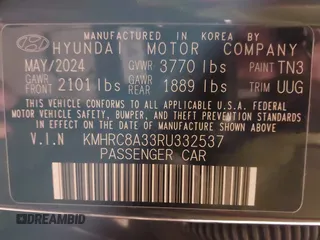 2024 Hyundai Venue SEL with VIN KMHRC8A33RU332537, listed as a IAAI auction lot 40965362 with 6,223 mi miles and . Bid and sale history available at DreamBid. Image 9.