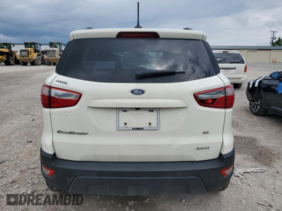 2021 Ford EcoSport SE with VIN MAJ6S3GL6MC409846, listed as a Copart auction lot 54111455 with 61,691 mi miles and Salvage title. Bid and sale history available at DreamBid. Image 6.