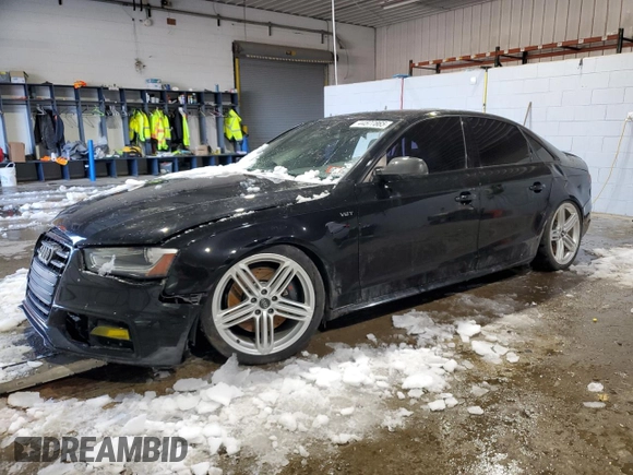 2014 Audi S4 Premium Plus with VIN WAUDGAFL9EA049975, listed as a Copart auction lot 44577865 with 138,743 mi miles and Salvage Title. Bid and sale history available at carsss.com. Image 1.