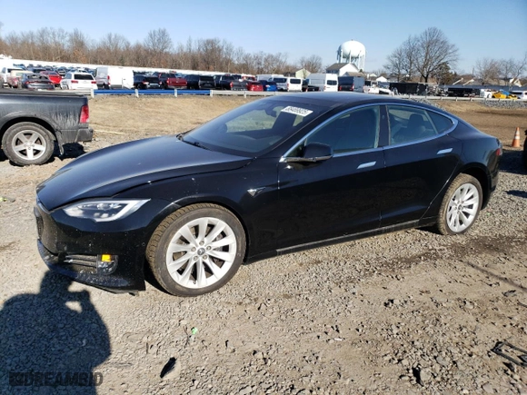 2017 Tesla Model S 100D with VIN 5YJSA1E2XHF204713, listed as a Copart auction lot 88489925 with 78,715 mi miles and Salvage Title. Bid and sale history available at carsss.com. Image 1.