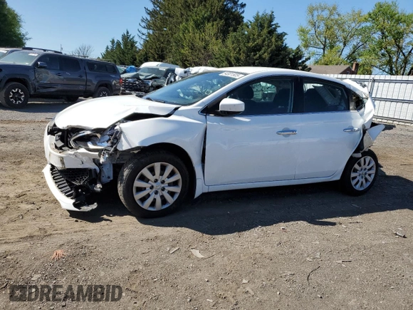 2017 Nissan Sentra SV with VIN 3N1AB7AP8HY409449, listed as a Copart auction lot 54801505 with 88,054 mi miles and Salvage title. Bid and sale history available at DreamBid. Image 1.