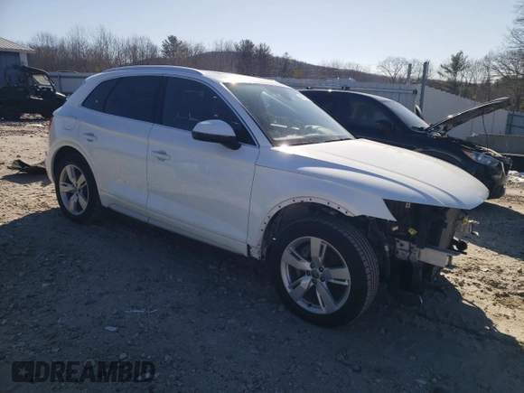 2018 Audi Q5 Premium Plus with VIN WA1BNAFY8J2211198, listed as a Copart auction lot 46573035 with 78,110 mi miles and Salvage Title. Bid and sale history available at carsss.com. Image 4.
