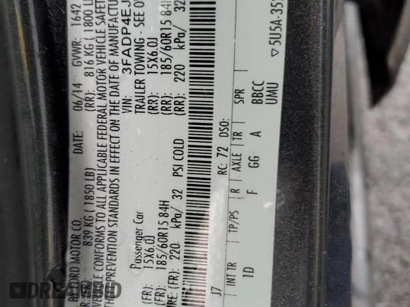 2015 Ford Fiesta SE with VIN 3FADP4EJ9FM105962, listed as a Copart auction lot 47428875 with 126,246 mi miles and Salvage Title. Bid and sale history available at carsss.com. Image 14.