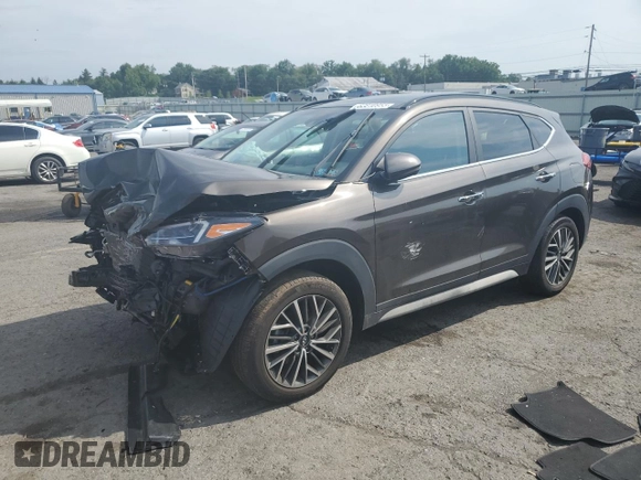 2020 Hyundai Tucson Ultimate with VIN KM8J3CAL1LU145370, listed as a Copart auction lot 62810955 with 60,850 mi miles and Salvage title. Bid and sale history available at DreamBid. Image 1.